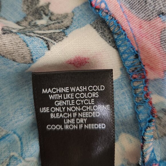 Torrid Sz 3X (22-24) Blue Floral Spaghetti Straps Ruffle Hem Romper Pockets NWT - Picture 12 of 12